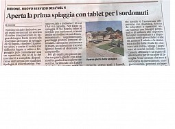 Aperta la prima spiaggia con tablet per persone sorde